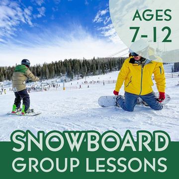 Ages 7-12 Group Snowboarding Lessons
